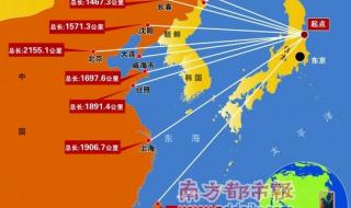 离日本最近的中国城市