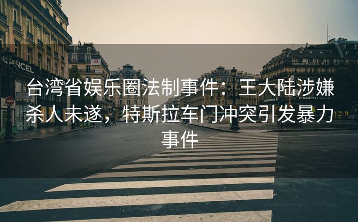 台湾省娱乐圈法制事件：王大陆涉嫌杀人未遂，特斯拉车门冲突引发暴力事件
