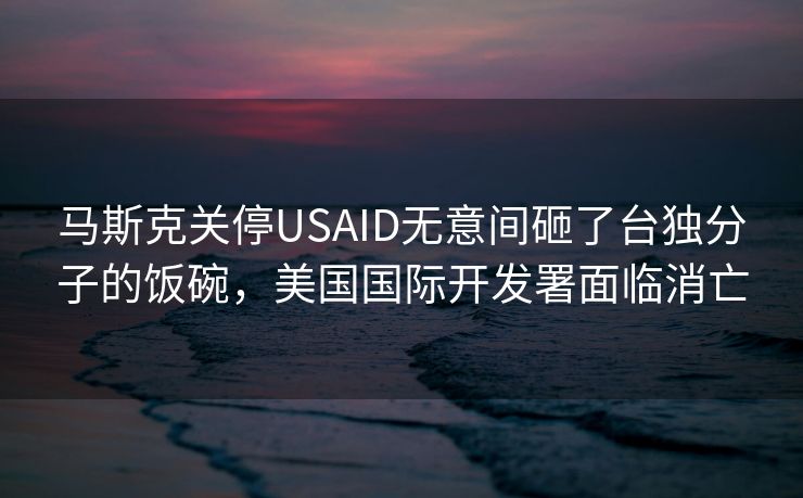 马斯克关停USAID无意间砸了台独分子的饭碗,美国国际开发署面临消亡 马斯克关停USAID无意间砸了台独分子的饭碗,美国国际开发署面临消亡