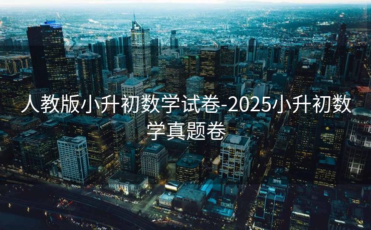 人教版小升初数学试卷-2025小升初数学真题卷