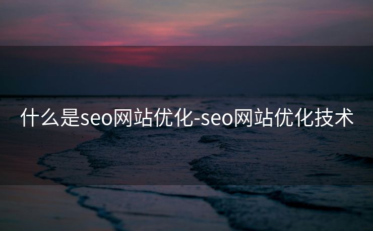 什么是seo网站优化-seo网站优化技术