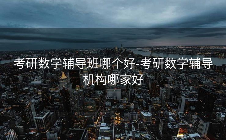 考研数学辅导班哪个好-考研数学辅导机构哪家好