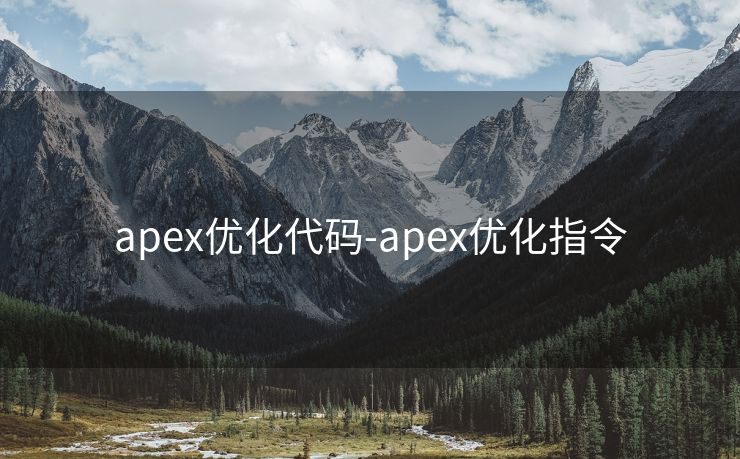 apex优化代码-apex优化指令