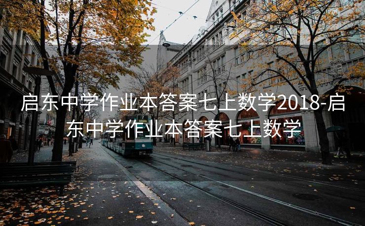 启东中学作业本答案七上数学2018-启东中学作业本答案七上数学